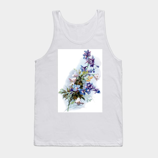 Spring Flowers 2 High Res Vintage Print Cira 1800-1900 Tank Top by born30